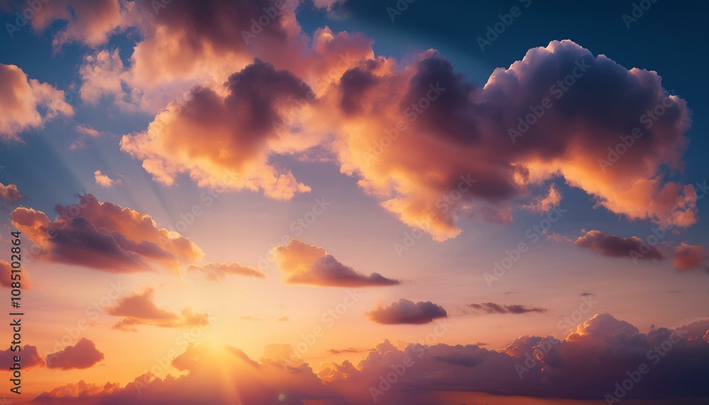 Fototapeta premium Picturesque sunset clouds