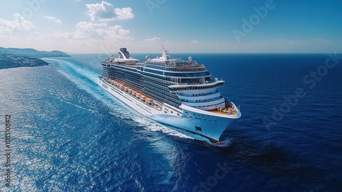 Cruise Ship Sailing On The Ocean