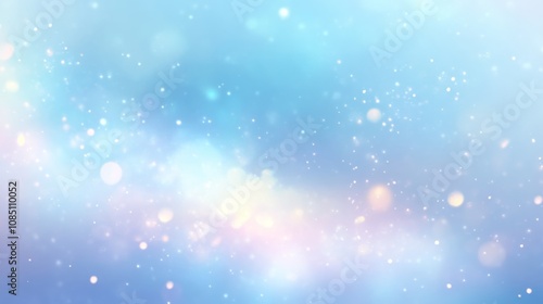 Abstract Blue Sparkle Background: Dreamy and Soft Light Texture