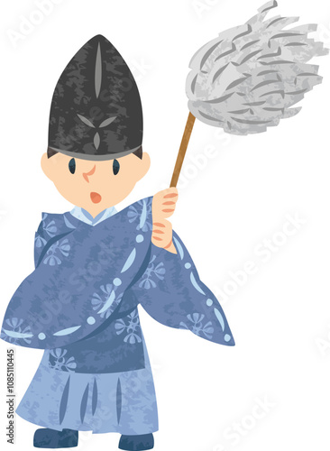 神道　神社　神主　イラスト