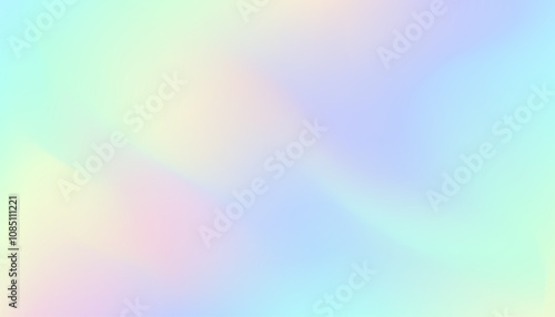 Gradient mesh abstract background. Futuristic holographic backdrop with gradient mesh. 90s, 80s retro style. Iridescent graphic template