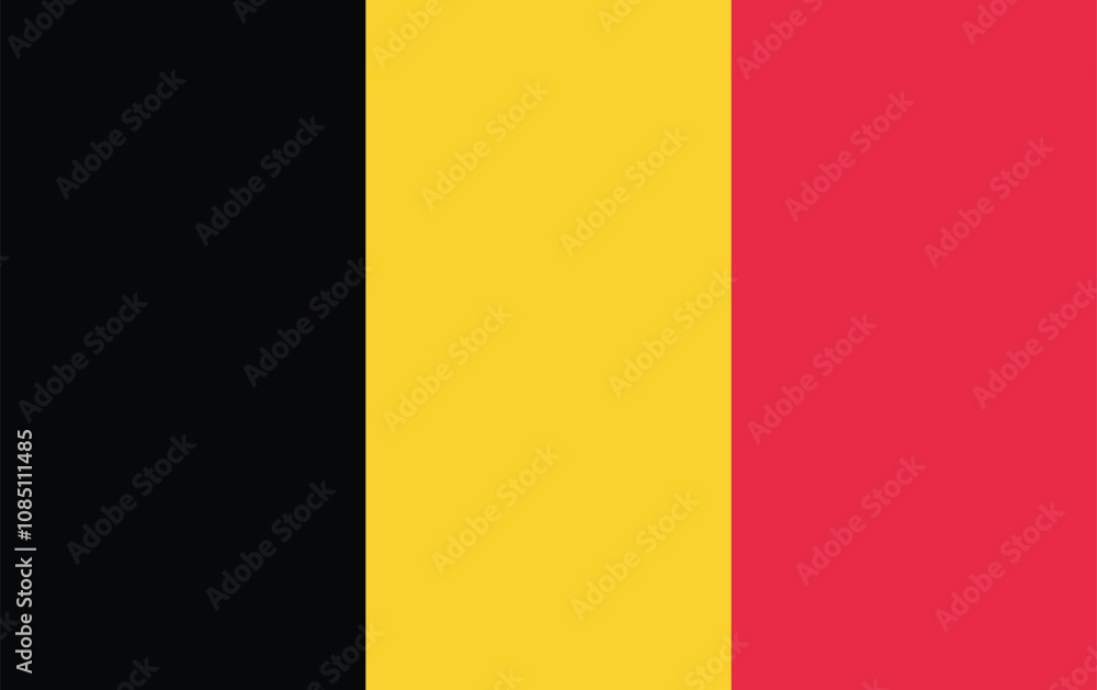Belgium National Flag vector icon. Flag design of Belgium. Belgium National Flag vector icon. Flag design of Belgium.