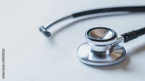 Close-up of a Stethoscope on a White Background