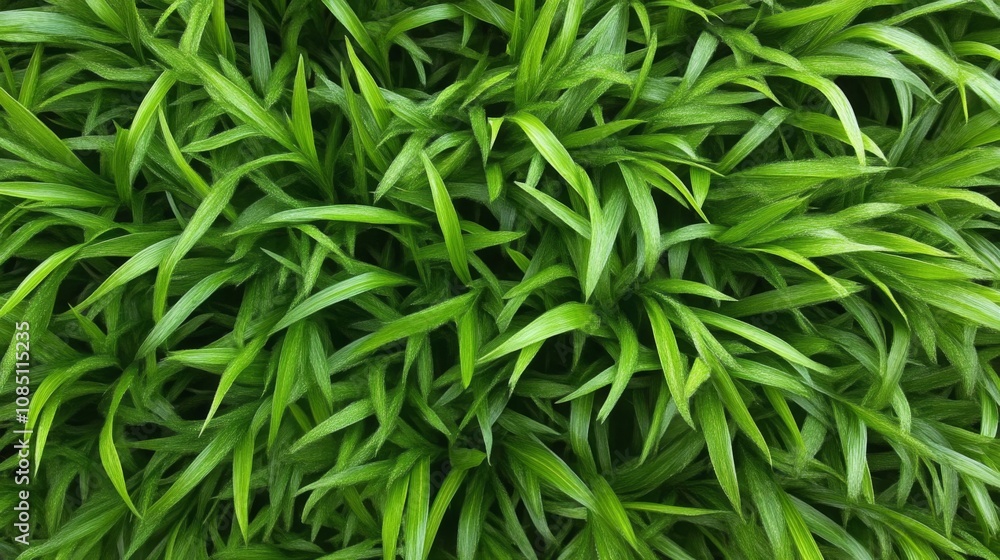 Close-Up of Lush Green Grass Blades - Nature Texture Close-Up of Lush Green Grass Blades - Nature Texture
