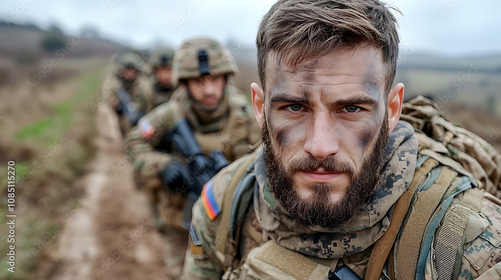 The soldiers, armed with cutting edge weaponry and tactical gear, moved forward with precision and determination, their expressions grim and focused as they advanced towards the enemy's position. The soldiers, armed with cutting edge weaponry and tactical gear, moved forward with precision and determination, their expressions grim and focused as they advanced towards the enemy's position.