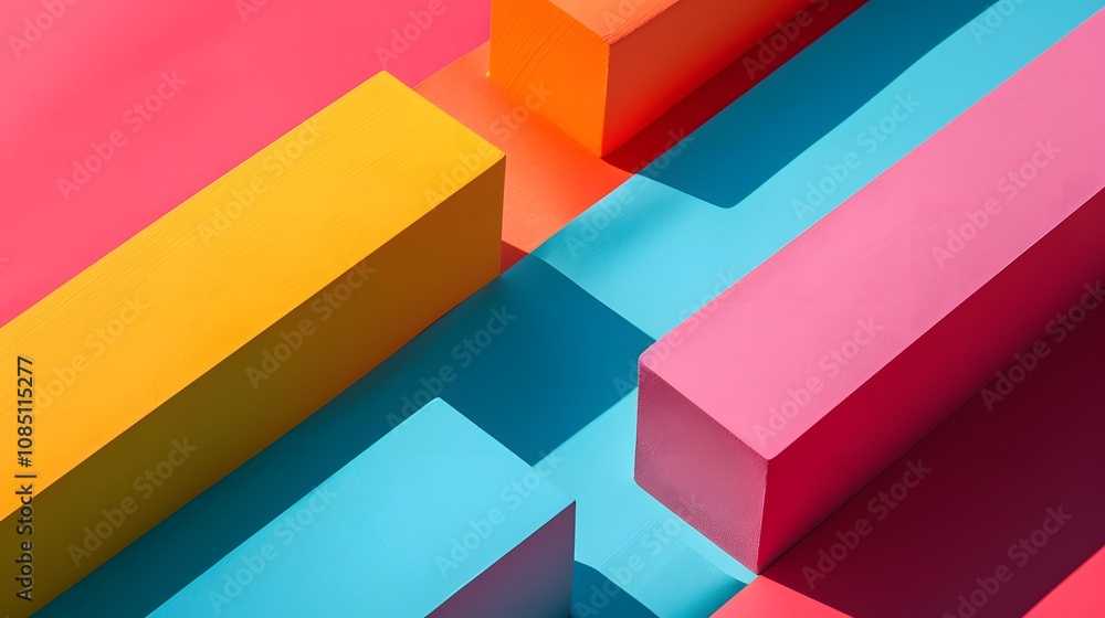 Vibrant rectangular compositions for modern art Vibrant rectangular compositions for modern art