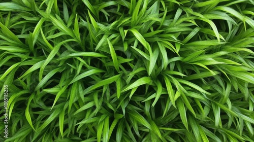 Close-Up of Lush Green Grass Blades - Nature Texture