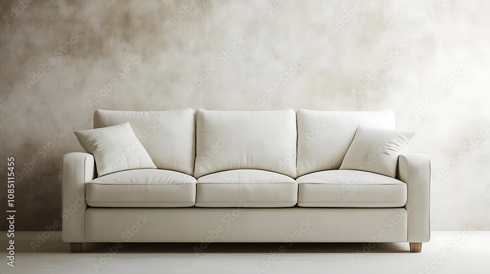 Modern white sofa in Minimalist Room Modern white sofa in Minimalist Room