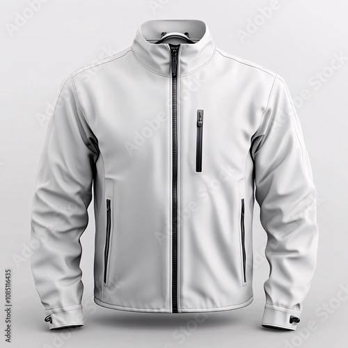 Blank White Jacket Mockup - Modern Style photo