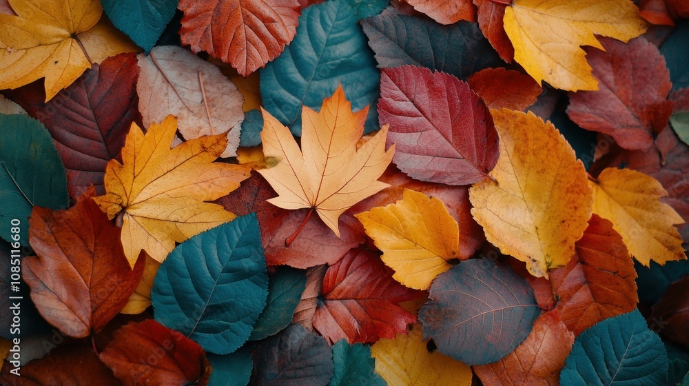 Macro drone shot of autumn leaves See the colors of leaves change from green to orange and red in sharp, close-up detail. Macro drone shot of autumn leaves See the colors of leaves change from green to orange and red in sharp, close-up detail.
