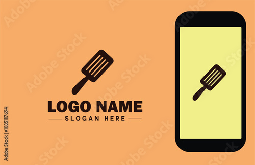 Kitchenware Brand icon Cookware brand Kitchen utensil manufacturer Culinary equipment label flat logo sign symbol editable vector