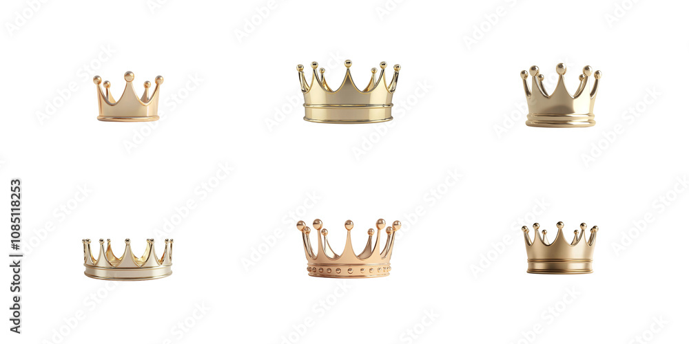 Golden crown isolated on white background
Golden crown isolated on white background