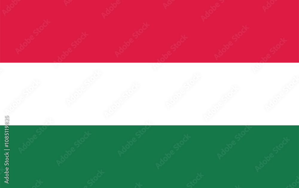 Hungary National Flag vector icon. Flag design of Hungary. Hungary National Flag vector icon. Flag design of Hungary.