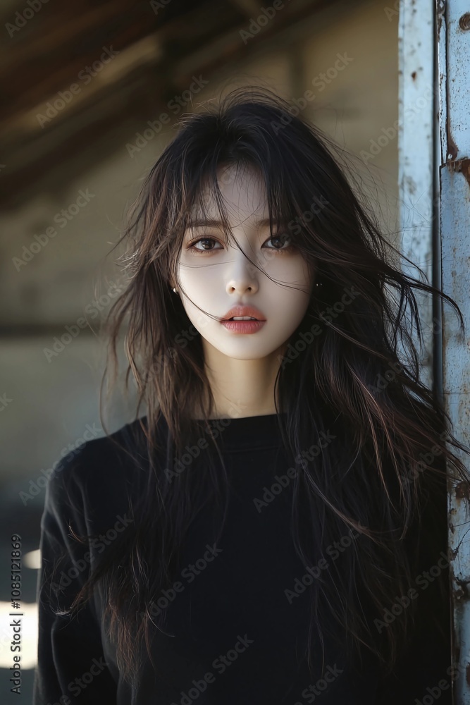 Fototapeta premium Beautiful Young Asian Woman Korean Beauty and Skincare Inspiration