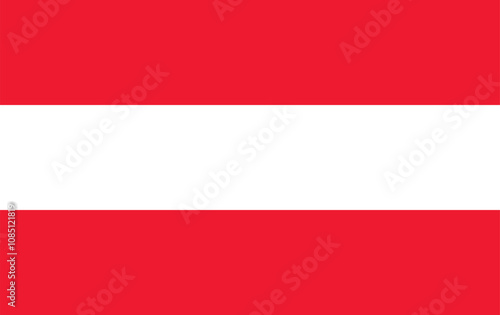 
Austria National Flag vector icon. Flag design of Austria.