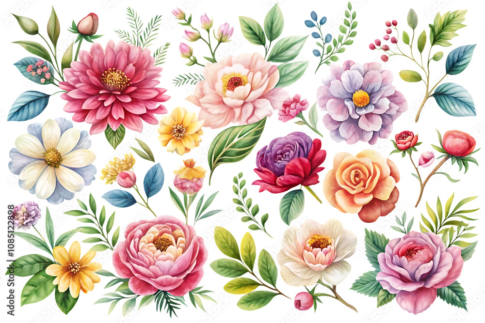 Collection flowers vector transparent background. Png File Collection flowers vector transparent background. Png File