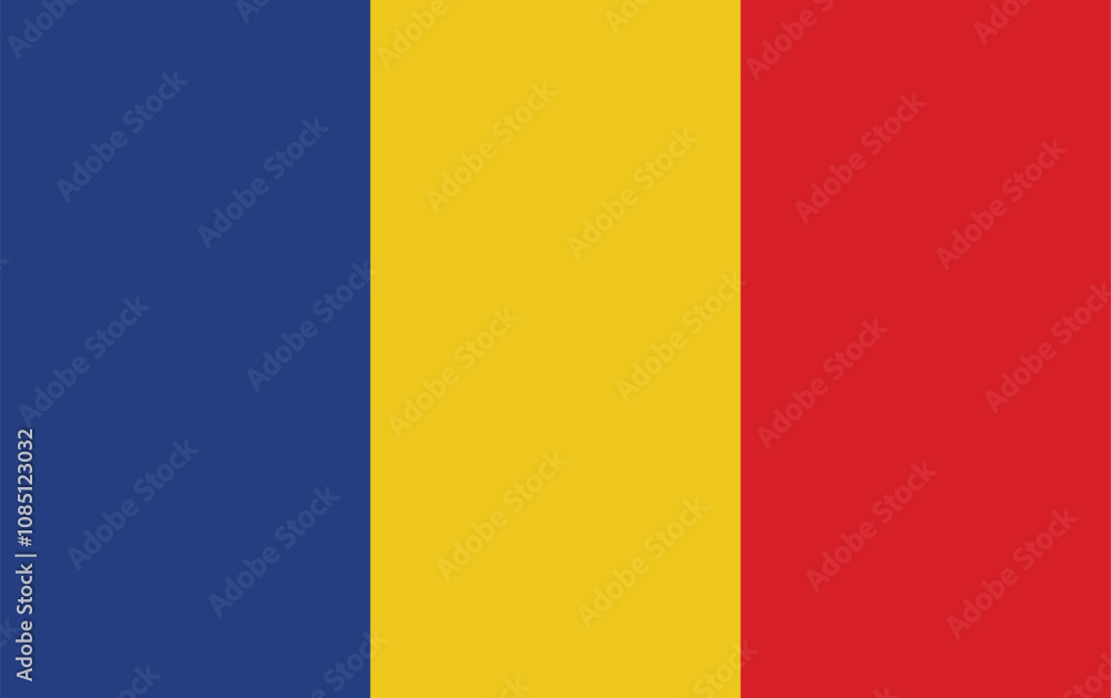 Romania National Flag vector icon. Flag design of Romania. Romania National Flag vector icon. Flag design of Romania.