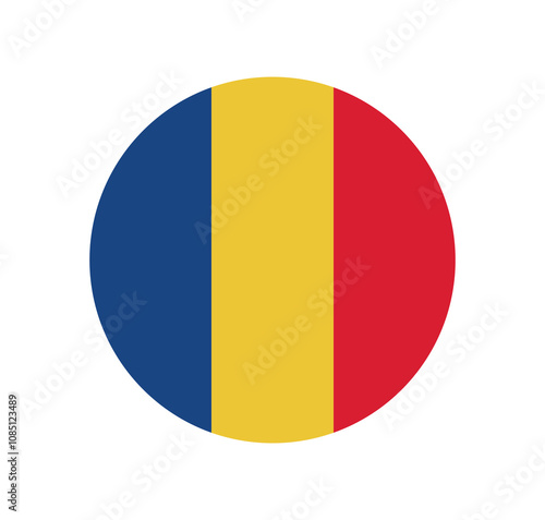 Free Download Romania National Flag vector icon. Round flag of Romania. - GFXLoad