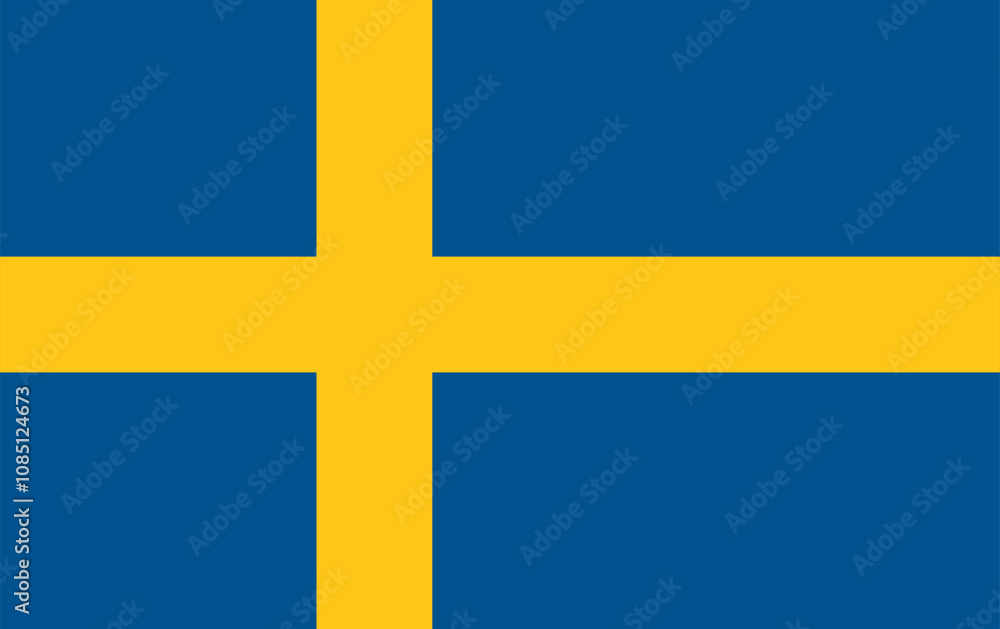 Sweden National Flag vector icon. Flag design of Sweden. Sweden National Flag vector icon. Flag design of Sweden.
