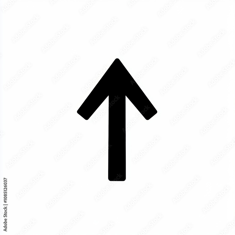 a black upward-pointing arrow on a white background a black upward-pointing arrow on a white background