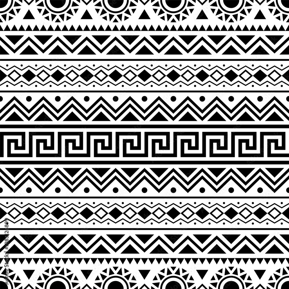 Geometric Ethnic Seamless Pattern Texture design vector 0120A6 Geometric Ethnic Seamless Pattern Texture design vector 0120A6