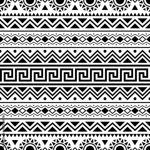 Geometric Ethnic Seamless Pattern Texture design vector 0120A6