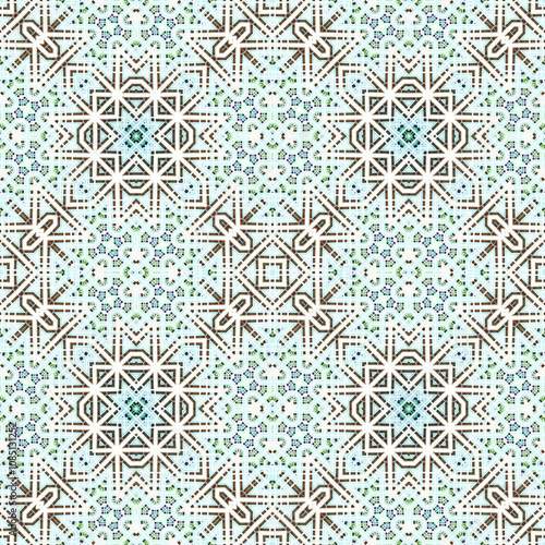 Seamless square carpet pattern. The texture is abstract. The background is abstract endless