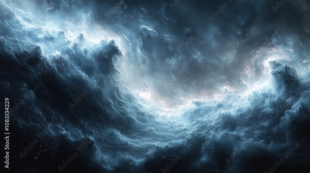 Dark, swirling cloudscape with ethereal glow. Dark, swirling cloudscape with ethereal glow.