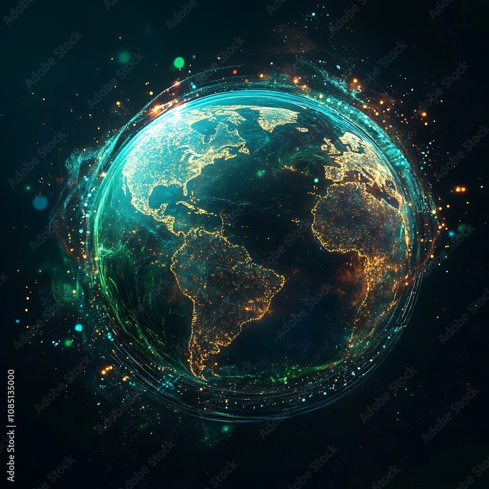 Obraz premium Eco Conscious Planet Movement with Earth Globe Representation Image