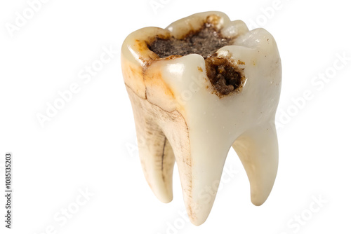 Bad Tooth with Caries. PNG.
