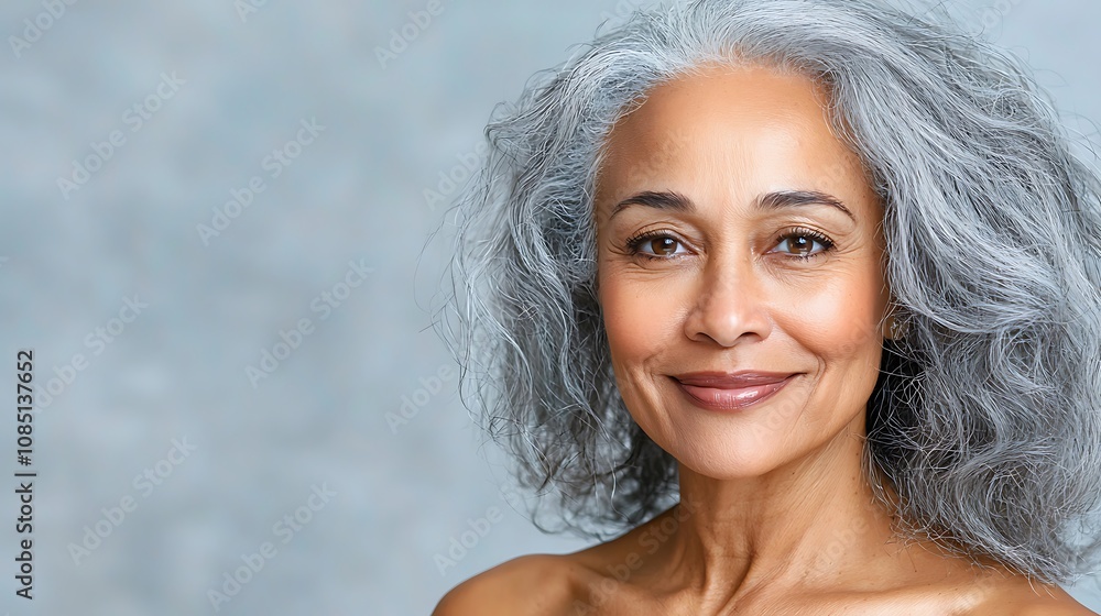 Close up portrait of a senior African American woman with a warm smile, showing off her beautiful grey hair and wise eyes, captured in a high quality studio photo with a transparent background. Close up portrait of a senior African American woman with a warm smile, showing off her beautiful grey hair and wise eyes, captured in a high quality studio photo with a transparent background.