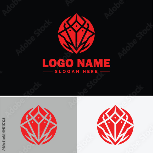 Gemstone icon Precious stone Jewel Mineral flat logo sign symbol editable vector