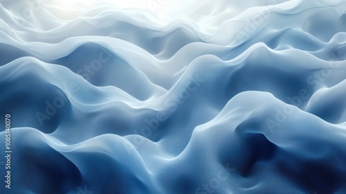 Abstract Blue Fabric Waves