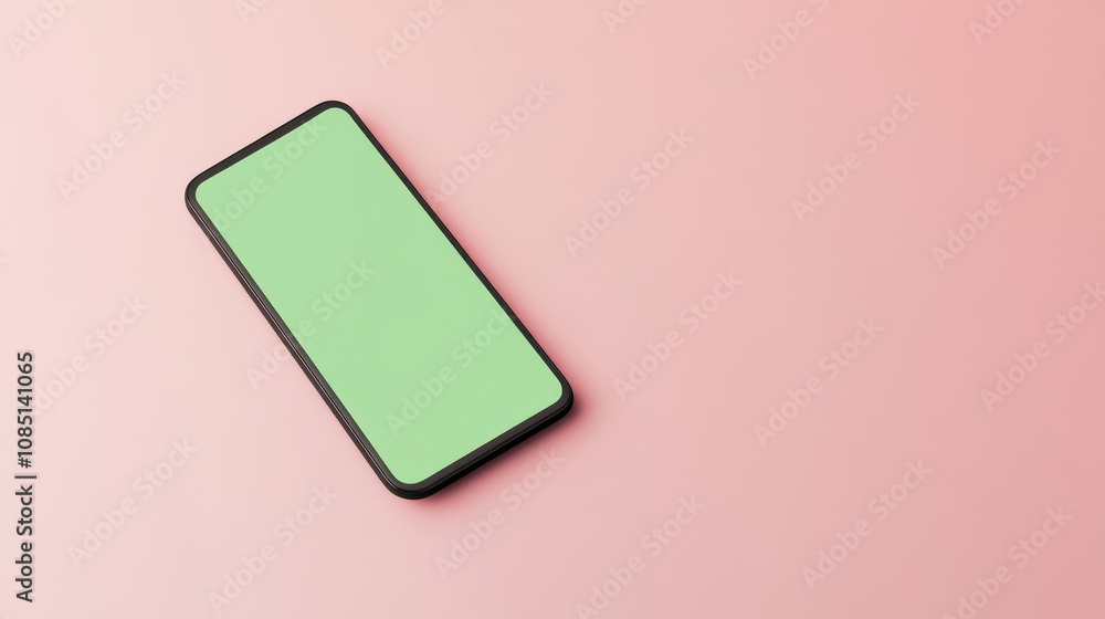 Minimalist Android Phone Mockup on Pink Background Minimalist Android Phone Mockup on Pink Background