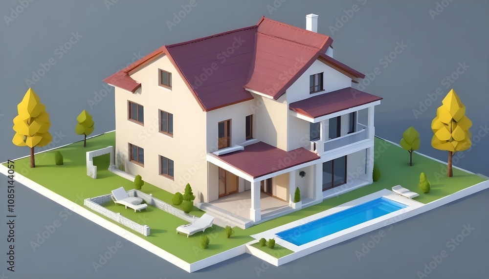 3d view of house model 3d view of house model