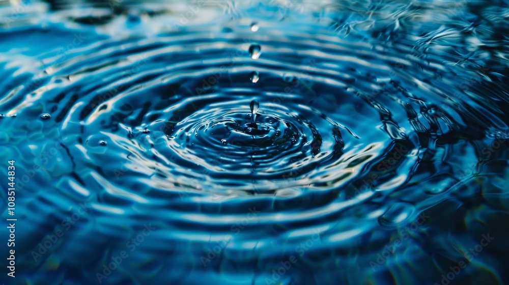 Azure liquid in a round 0 or O form with a patterned circular design. Azure liquid in a round 0 or O form with a patterned circular design.
