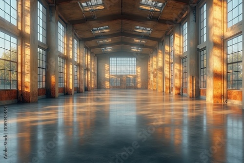 Industrial Building with Large Windows