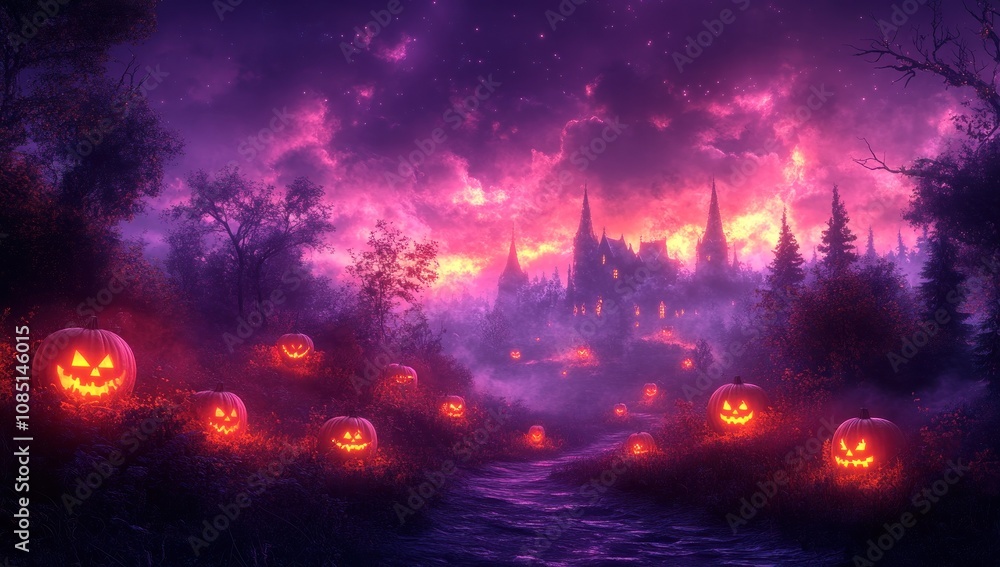 Halloween Night in a Haunted Forest Halloween Night in a Haunted Forest