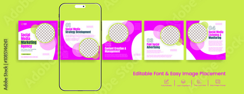 Editable carousel posts, social media carousel, modern and creative business marketing ads bundle, blog post, motivational advice text quotes with smartphone mockup