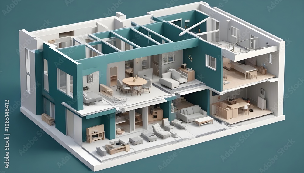 3d view of house model 3d view of house model