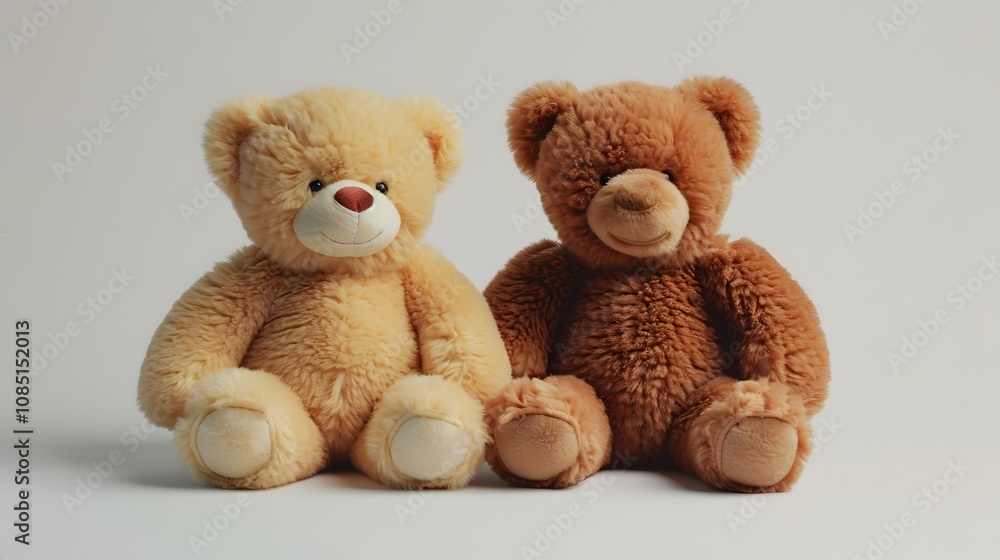 Obraz premium Classic teddy bears with fluffy textures