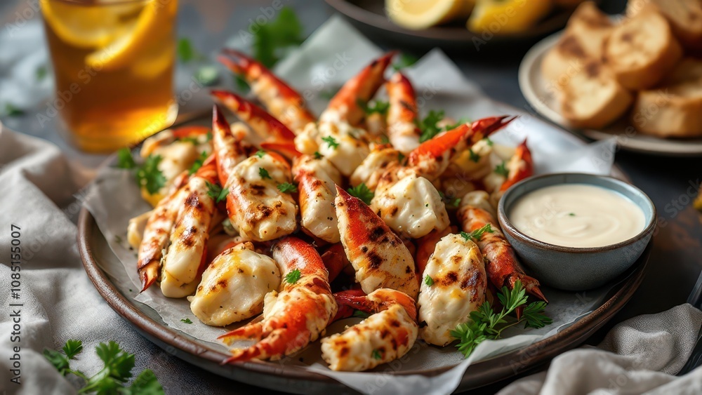 Grilled Crab Claws with Lemon and Parsley Grilled Crab Claws with Lemon and Parsley