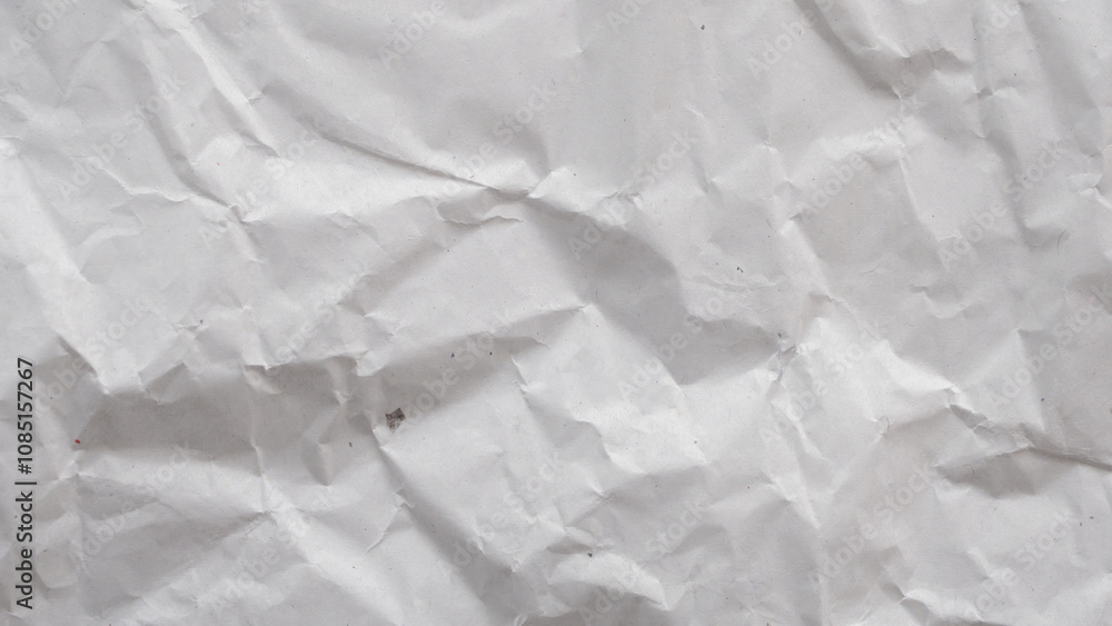Obraz premium Abstract white crumpled and creased recycle paper texture background