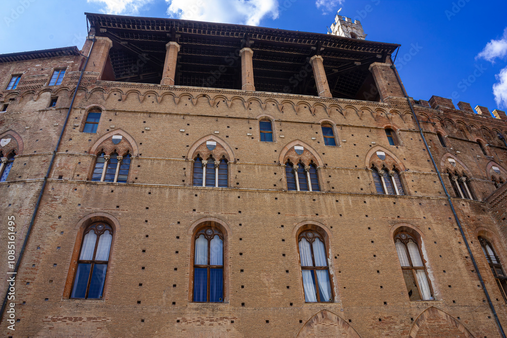 Fototapeta premium A medieval Italian brick building