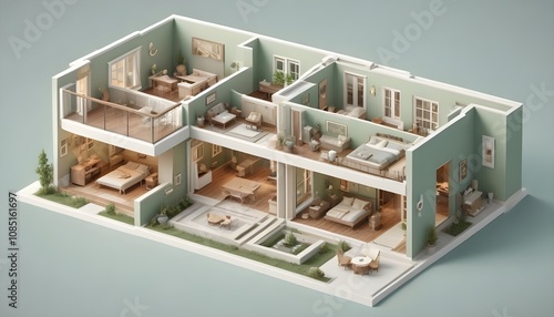 3d view of house model