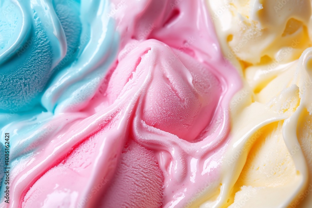 Delicious Swirls of Ice Cream: A Colorful Treat for the Eyes Delicious Swirls of Ice Cream: A Colorful Treat for the Eyes