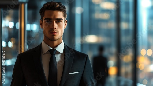 Confident Businessman in a Suit