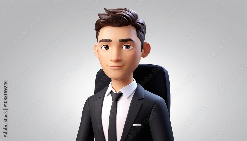 Illustration photo of a businessman wearing a neat suit Illustration photo of a businessman wearing a neat suit
