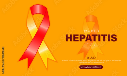 World hepatitis day vector horizontal template design.