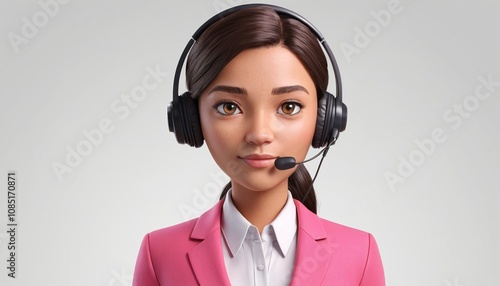 Illustration photo of an operator hosting an event with a modern style